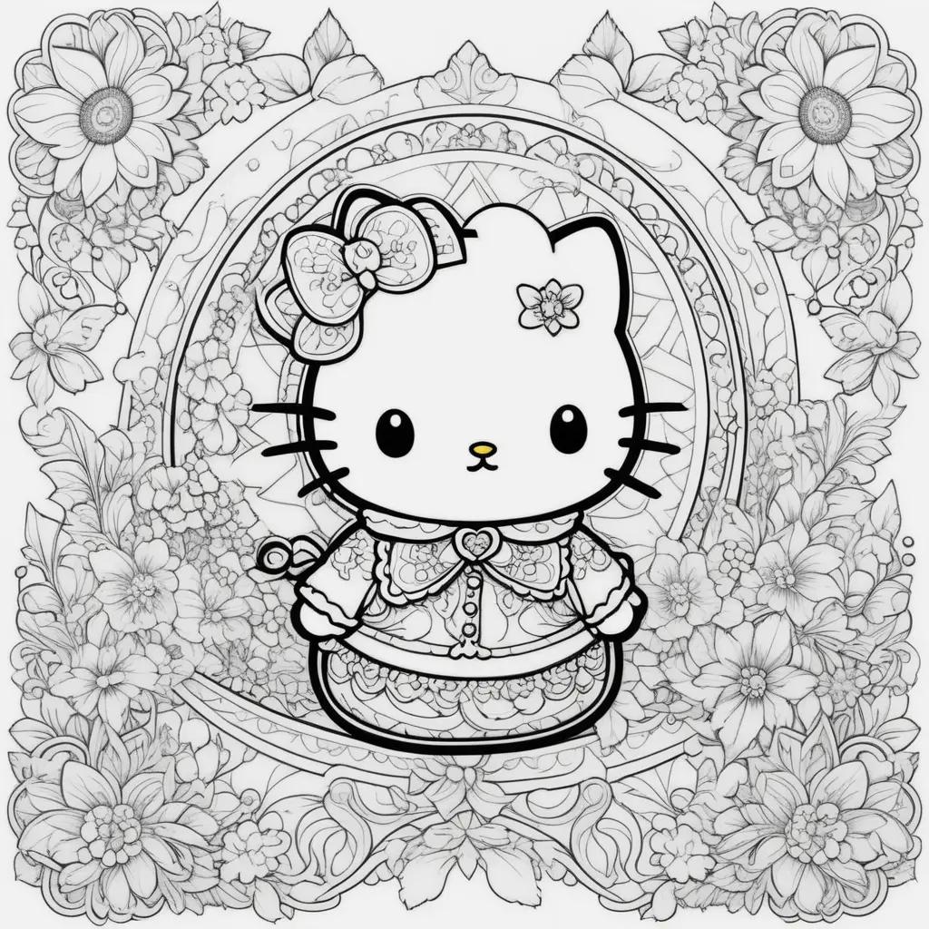 Hello Kitty coloring pages for kids