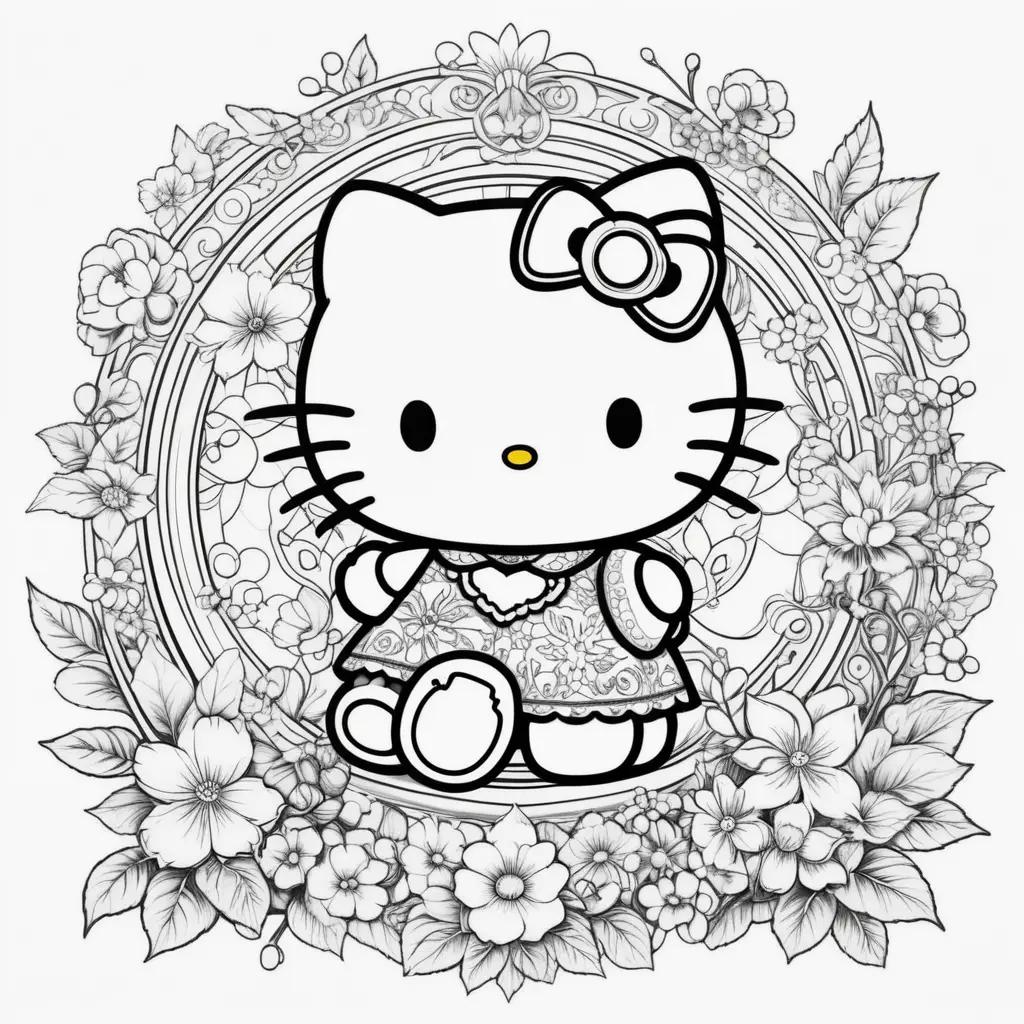 Hello Kitty coloring pages free and fun