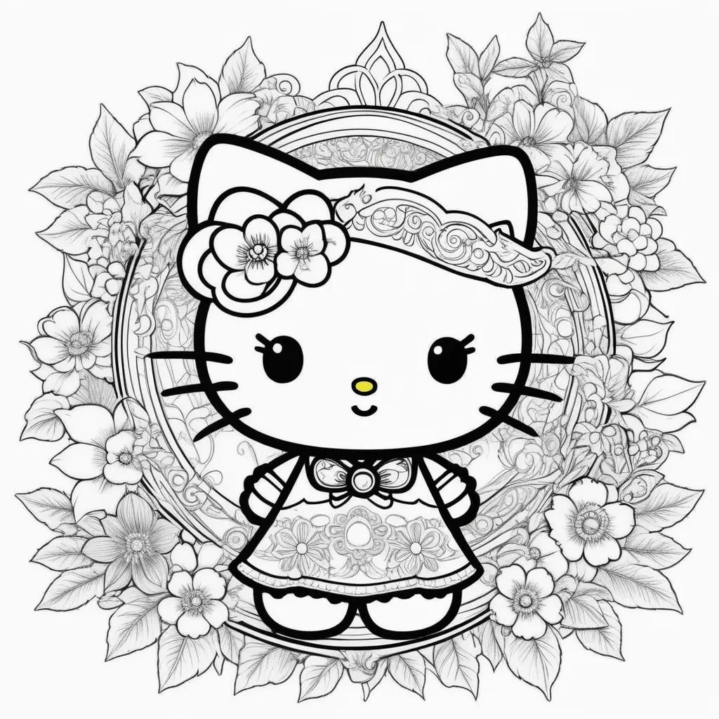 Hello Kitty coloring pages free printable online for kids