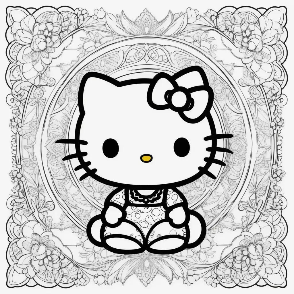 Hello Kitty coloring pages to print