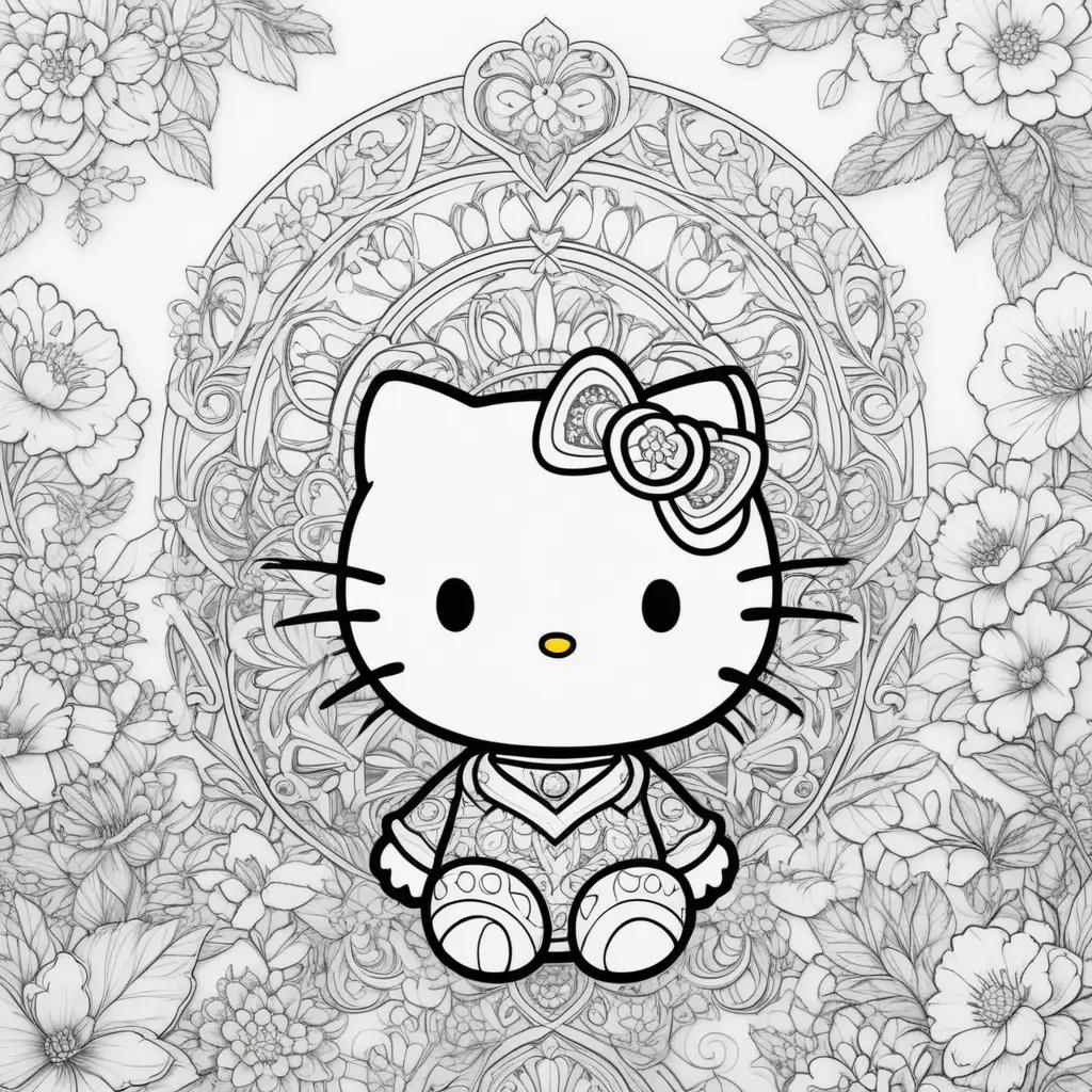 Hello Kitty coloring pages to print and color