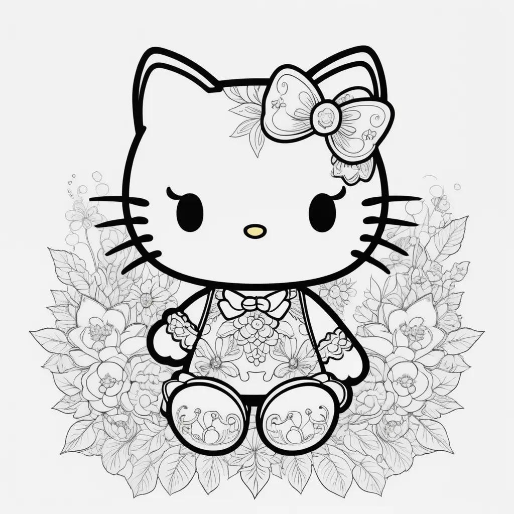 Hello Kitty coloring pages to print