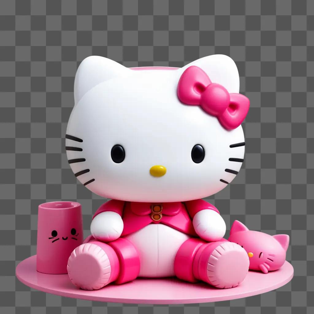 Hello Kitty in pink on pink table