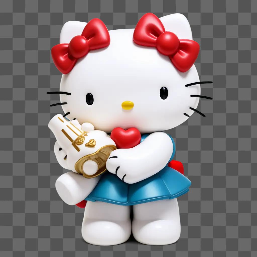 Hello Kitty toy kisses another toy