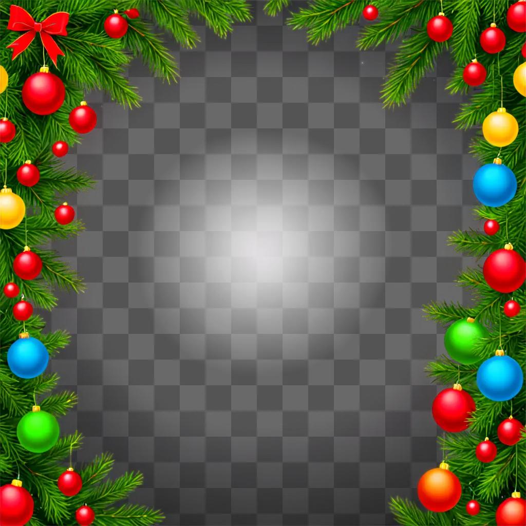 High-resolution Christmas background with ornaments and tree