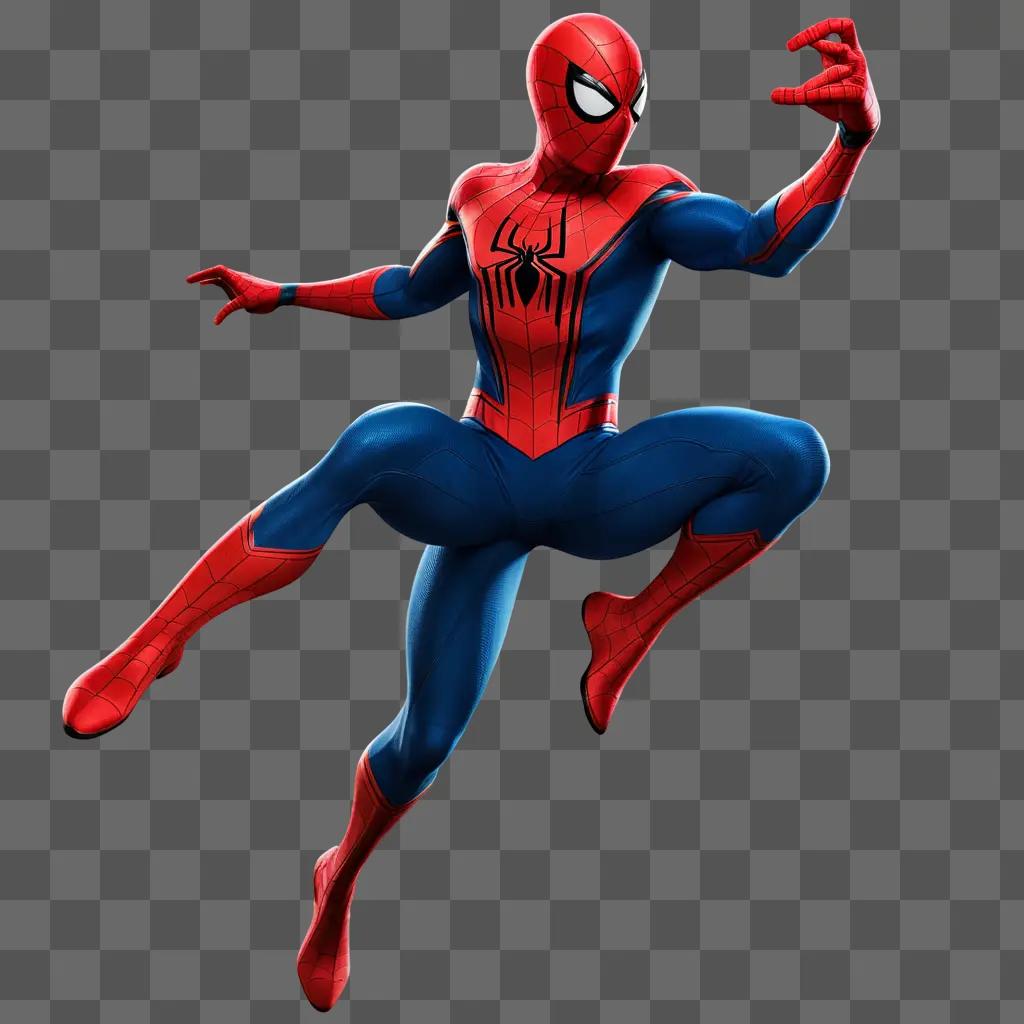 High resolution Spiderman in red and blue