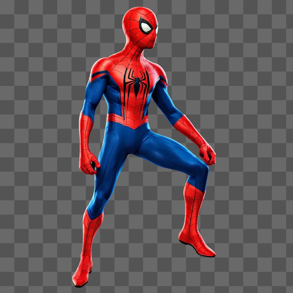 High-resolution image of Spiderman in a red suit