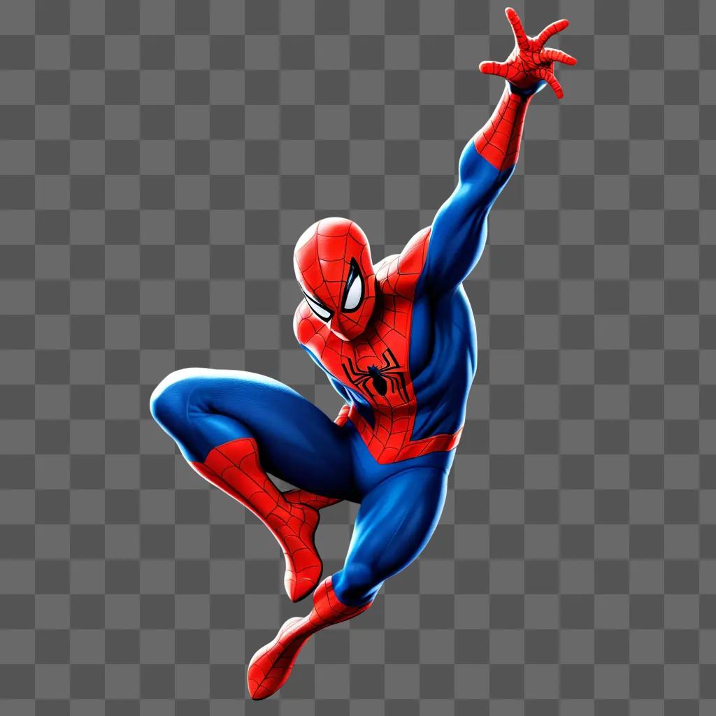 High resolution image of Spiderman in the air