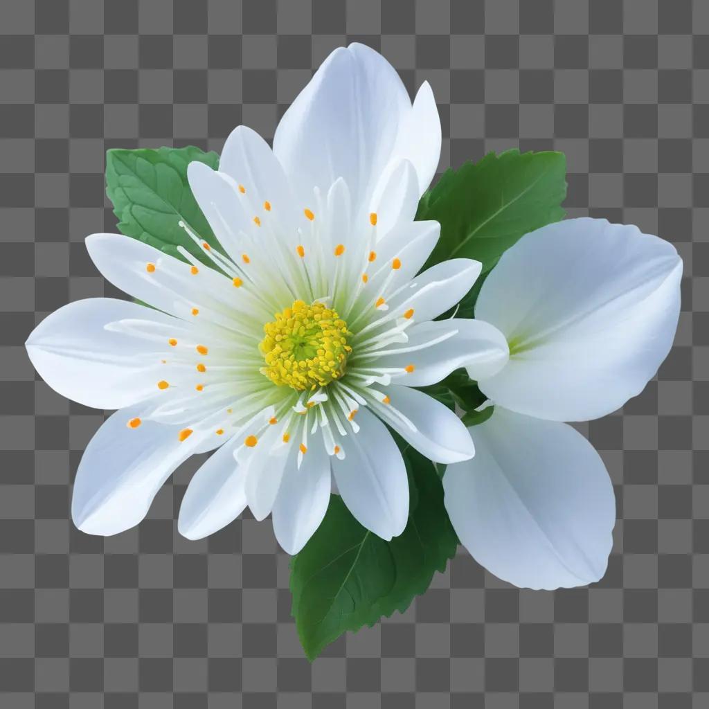 High resolution image of a beautiful white flower