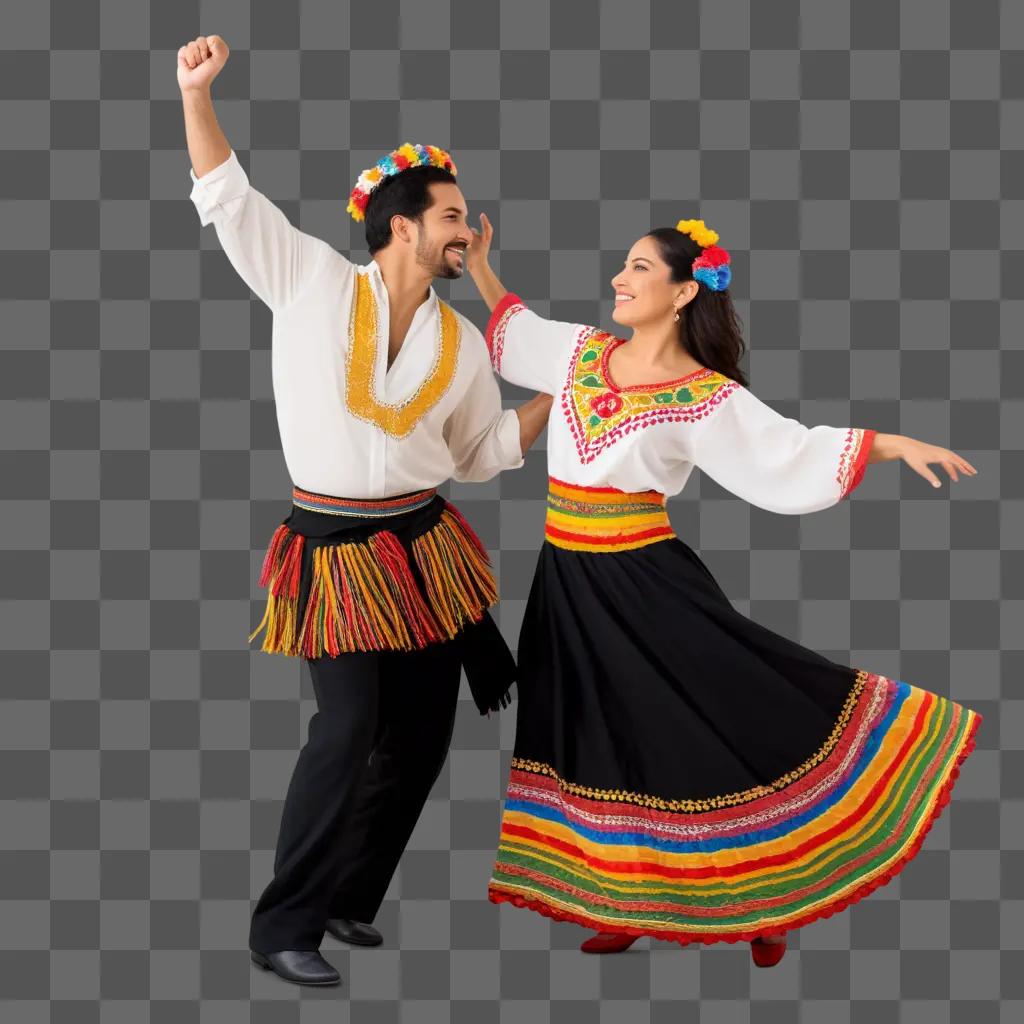 Hispanic couple dance together