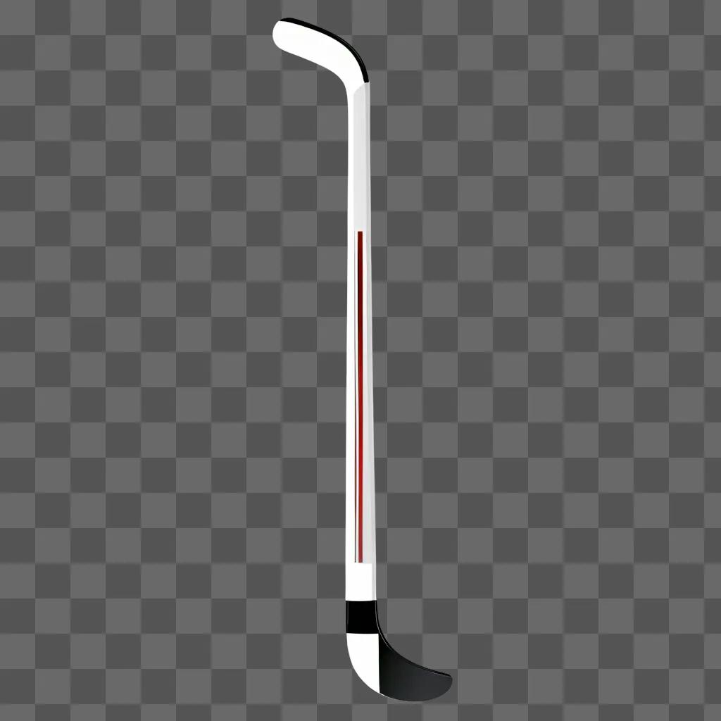 Hockey stick against a grey background