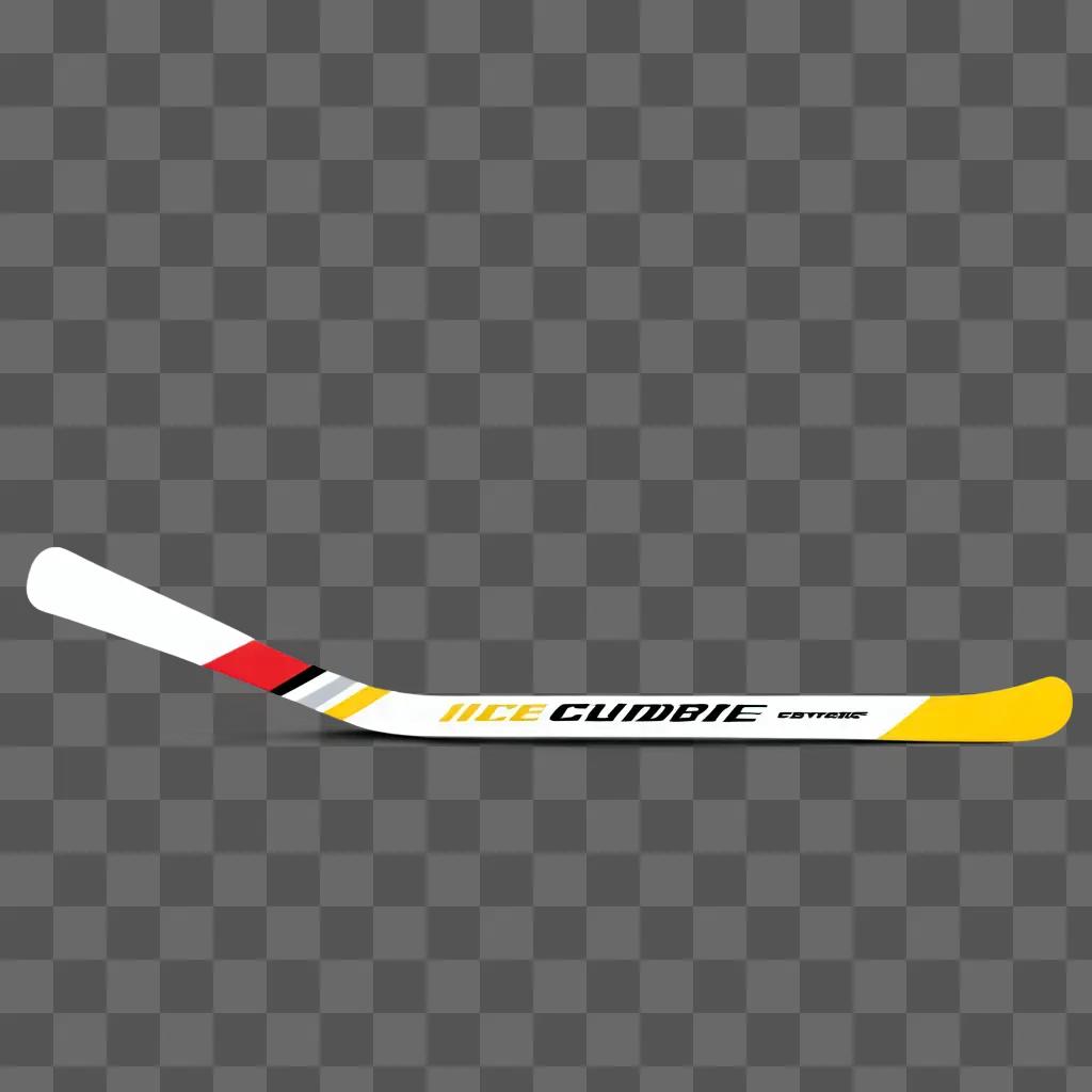 Hockey stick clipart design with bright colors