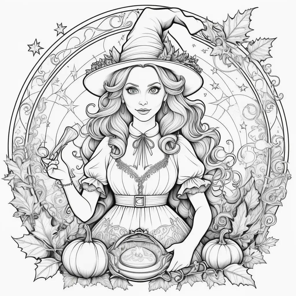 Hocus Pocus Coloring Pages - Halloween Witch