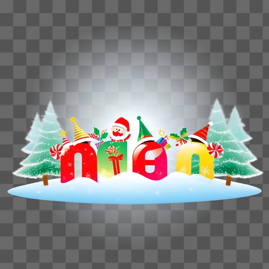 Holiday Transparent is a festive, colorful illustration featuring a festive holiday scene with various Christmas elements and a transparent background