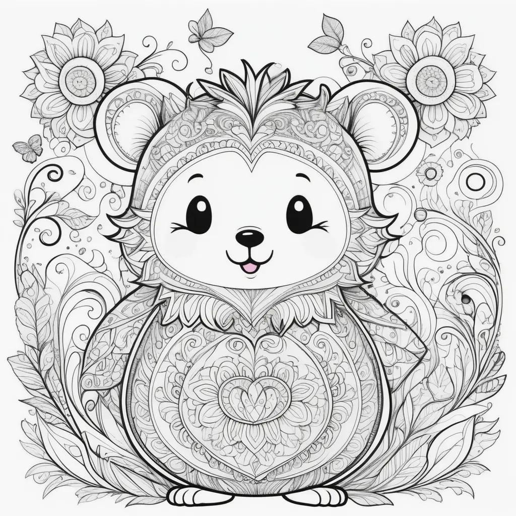 Hug and kiss coloring page for kids