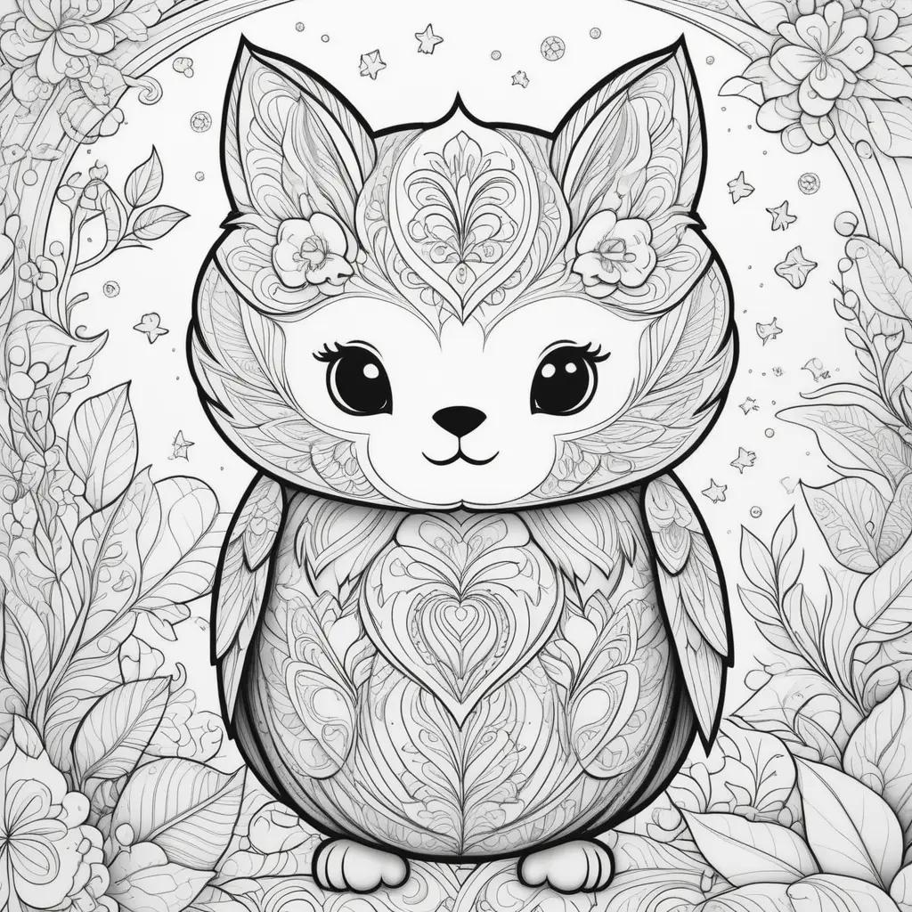 Hug and wiggle coloring pages featuring a cute animal