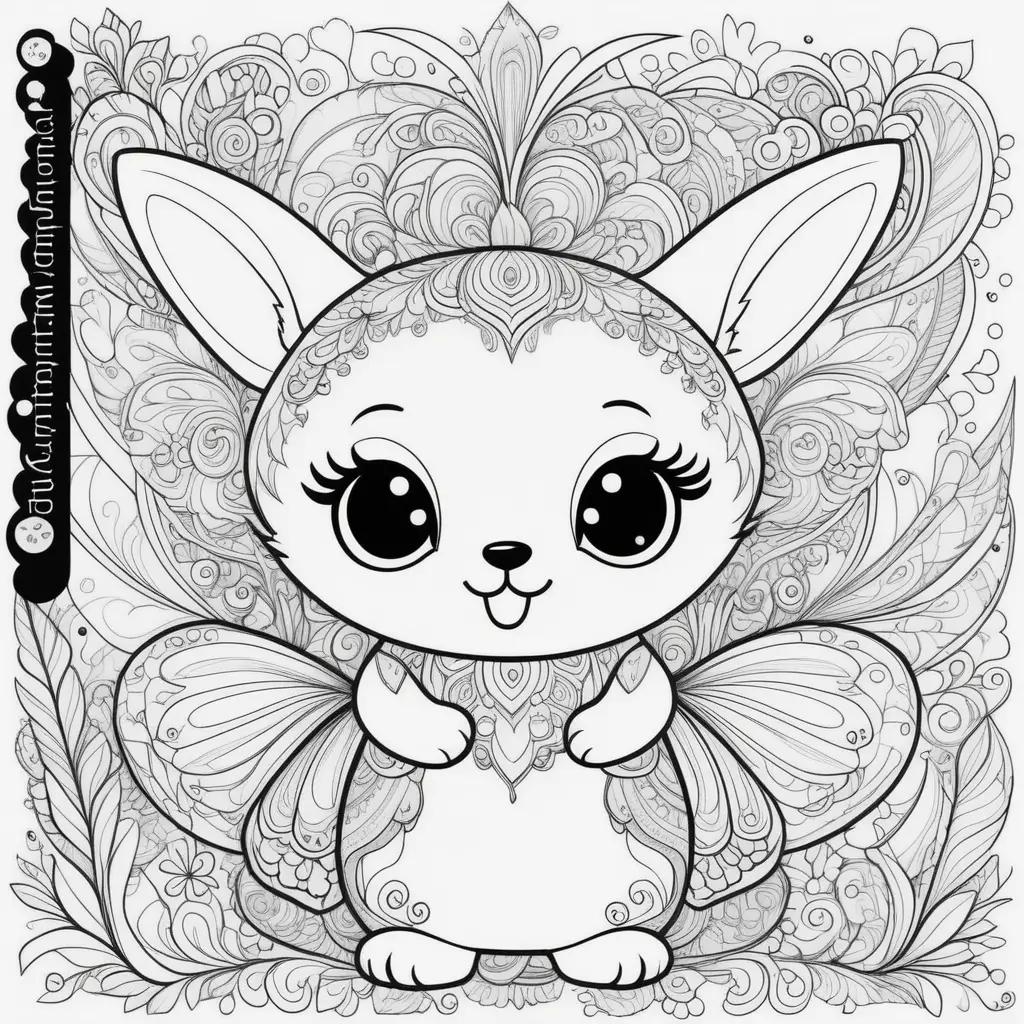 Hugy Wugy Coloring Page with Black and White Colors