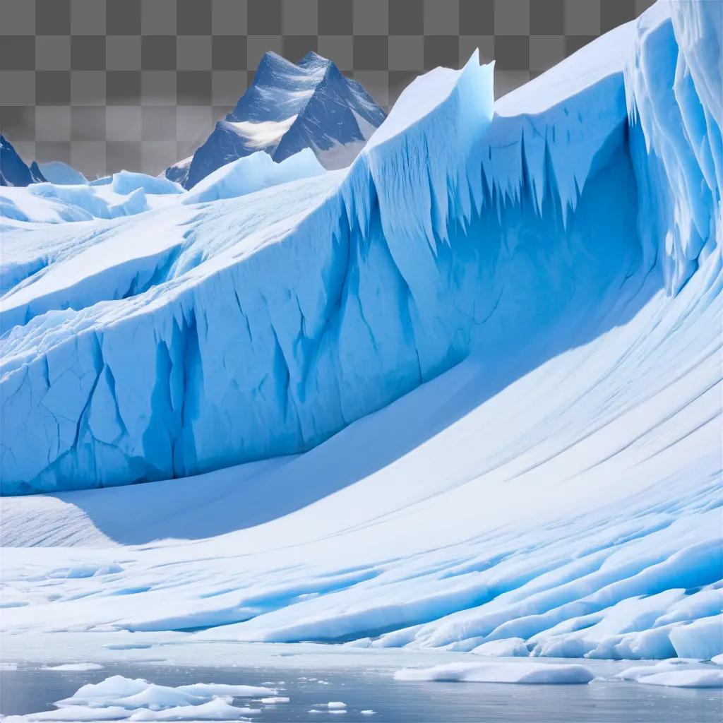 Ice formations on a glacier in the Arctic