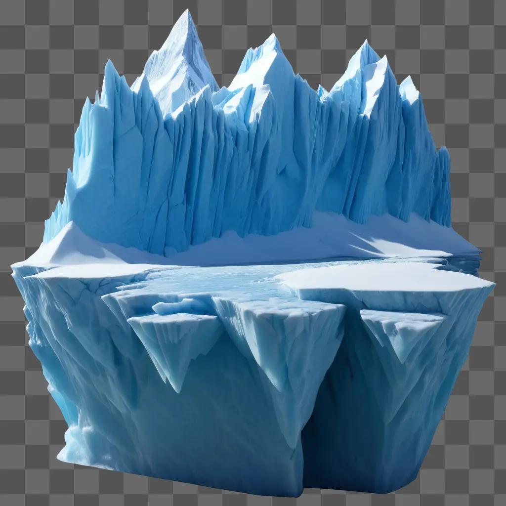 Iceberg floating on ocean in glacial image