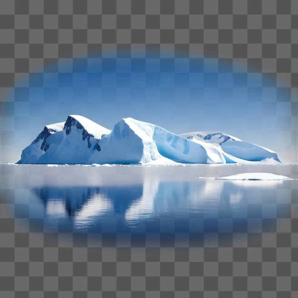 Icebergs in the ocean in Antarctica