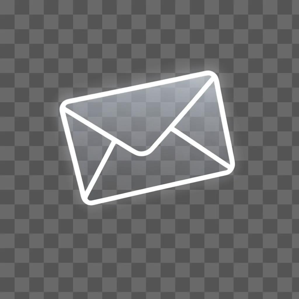 Icon of an open email message on a white background