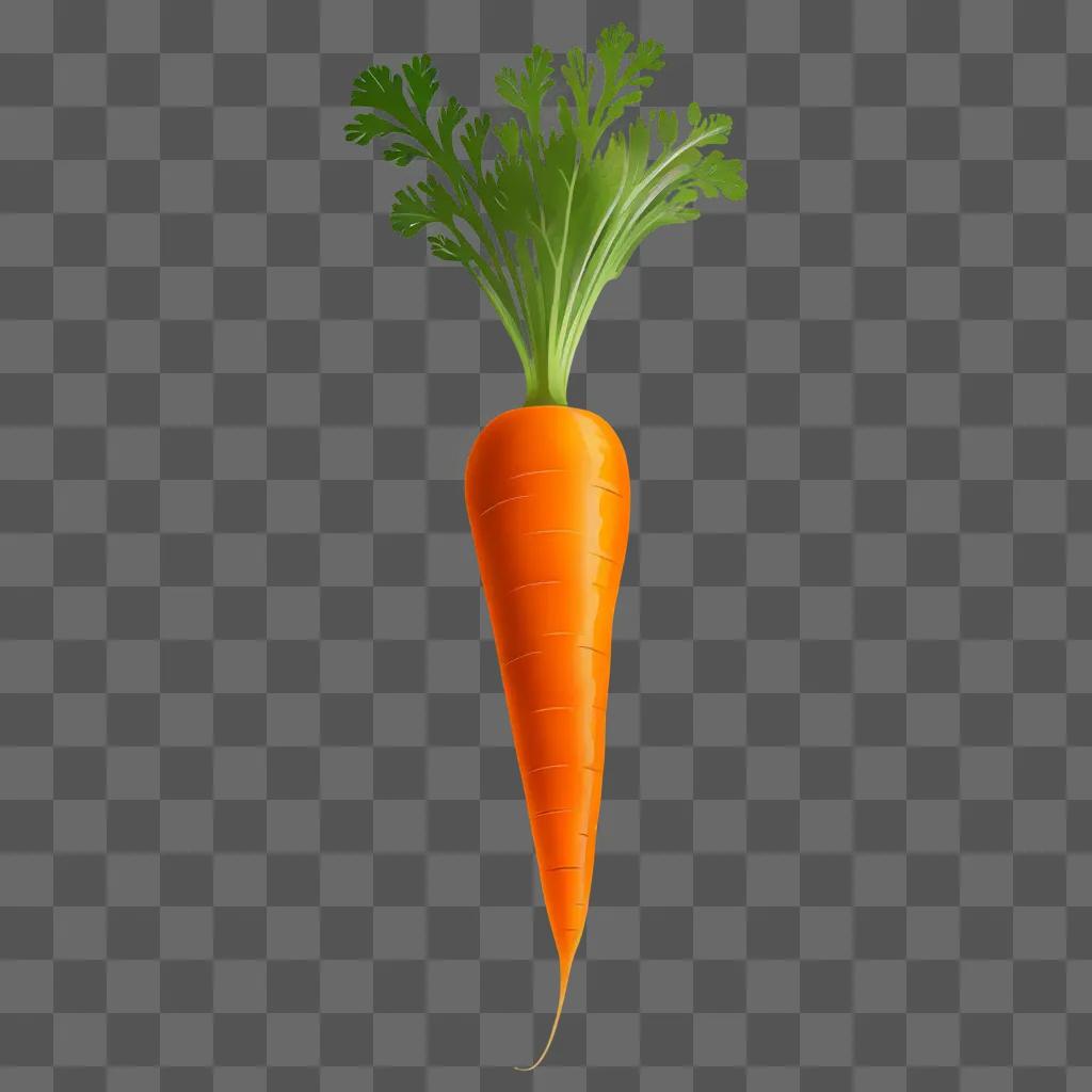 Illustrated carrot drawing with bright colors