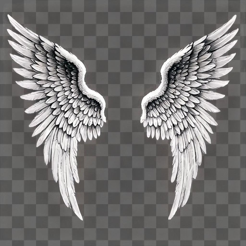 Illustrated wings of an angel