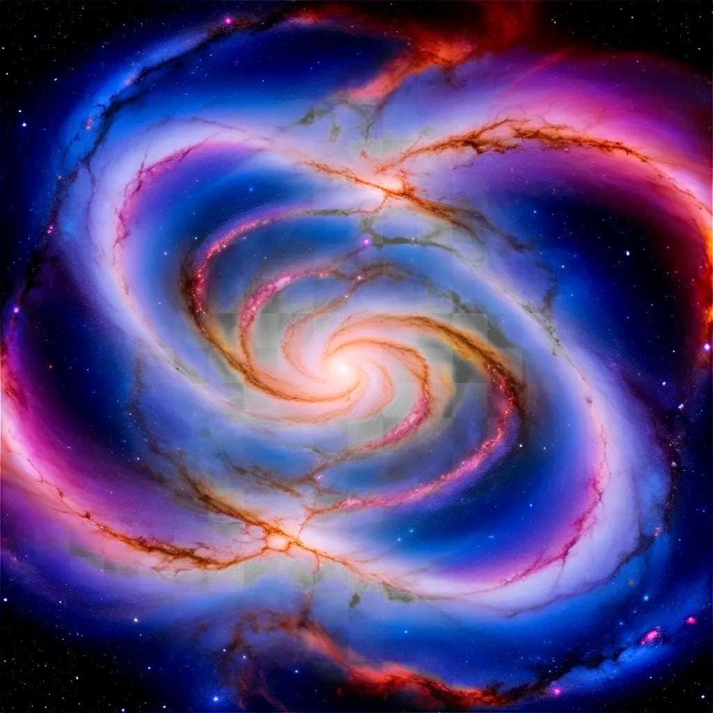 Infinite spiral galaxy with bright colors