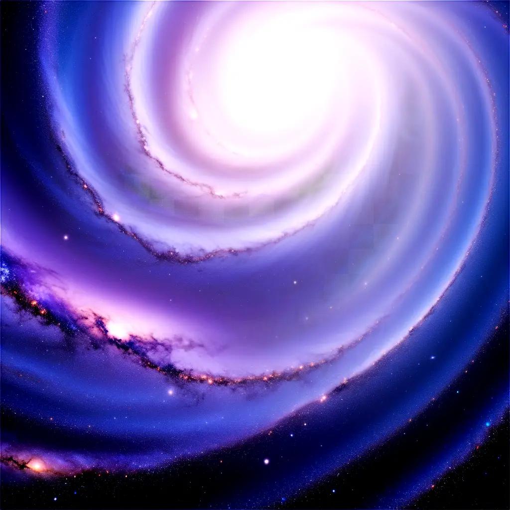 Infinite spiral galaxy with stars