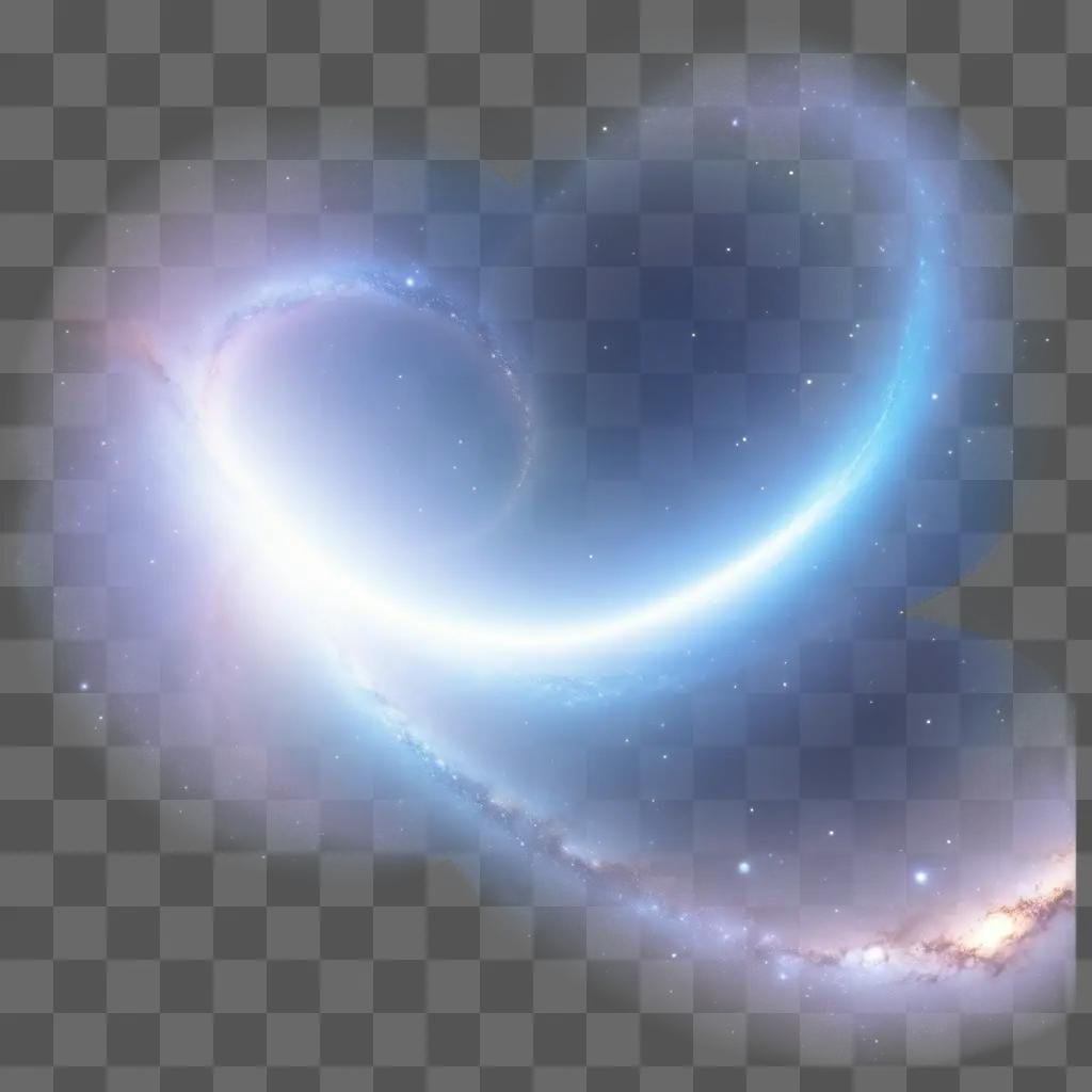 Infinite universe depicted in the shape of a heart