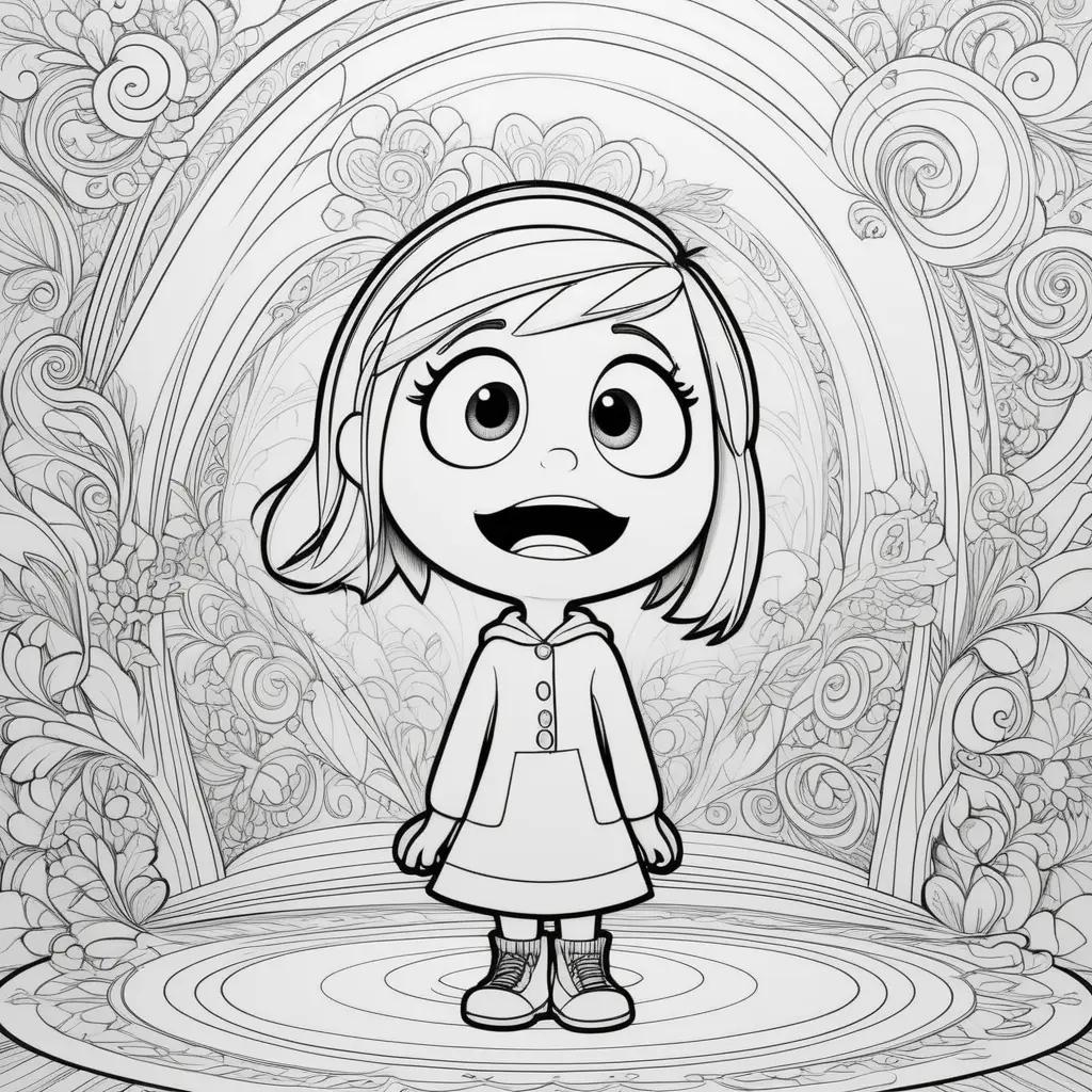 Inside Out Coloring Pages: A Young Girls Surprise