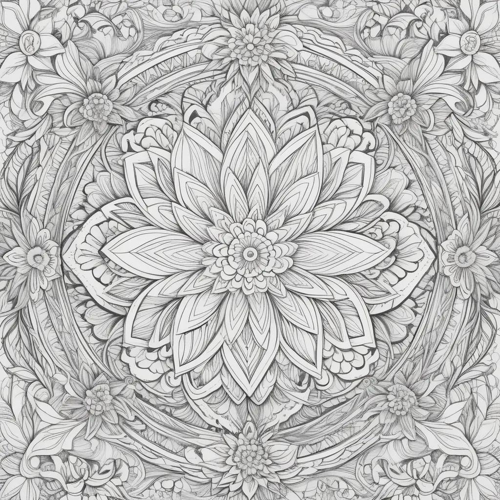 Inspirational Coloring Pages Featuring Beautiful Flower Designs