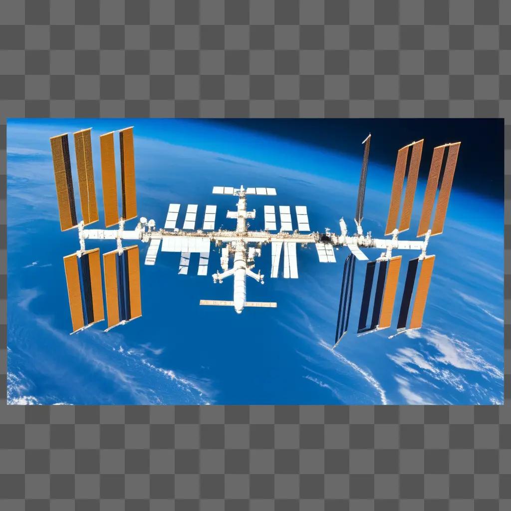 国際宇宙ステーション(ISS)は、高い位置から地球を周回しています