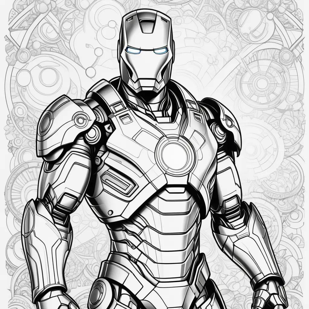 Iron Man Coloring Page with a Spiderman and a Batman Coloring Page