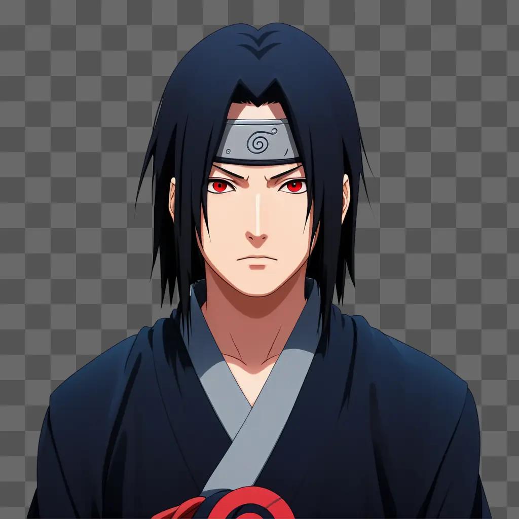 Itachi, anime character, black hair, red eyes, red headband