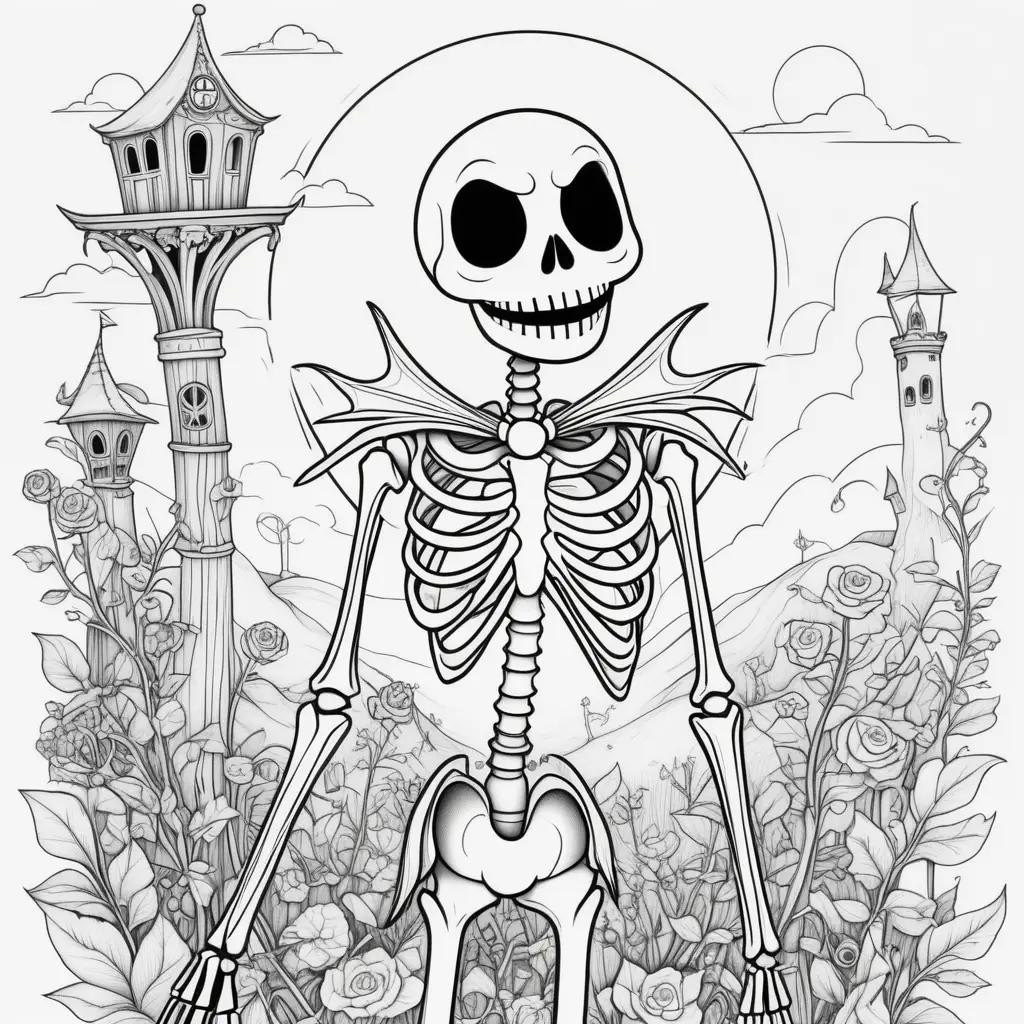 Jack Skeleton Coloring Pages - Halloween Edition