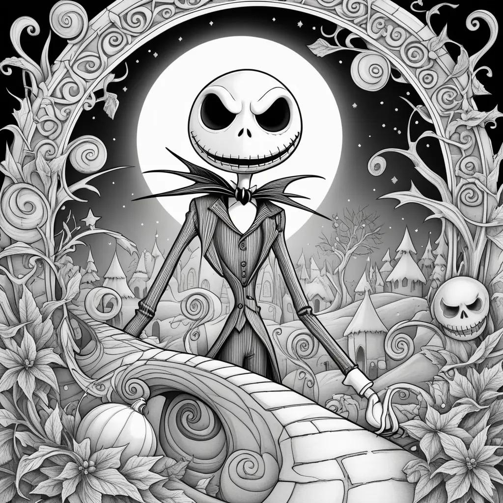 Jack Skellington coloring page from the movie