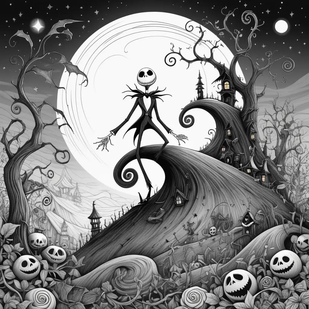 Jack in the Nightmare Before Christmas coloring page