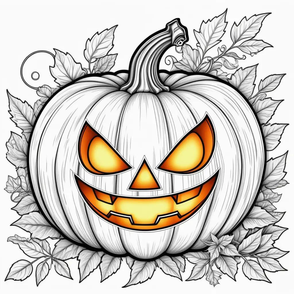 Jack-o-lantern coloring pages for kids