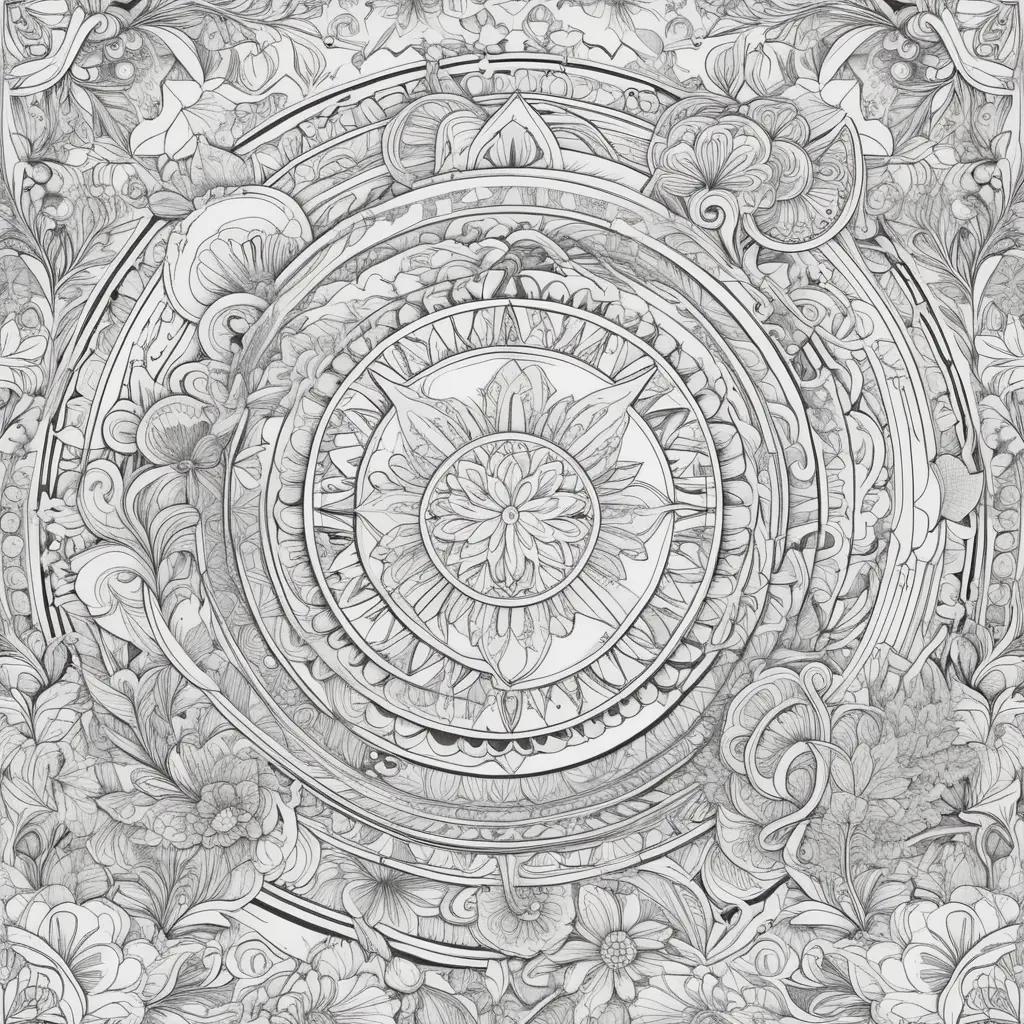 January Coloring Pages - A collection of intricate and detailed black and white illustrations