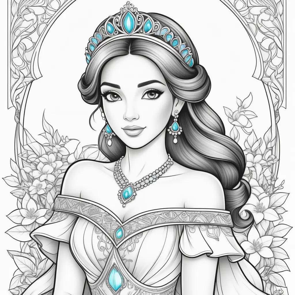 Jasmine coloring pages for adults and kids