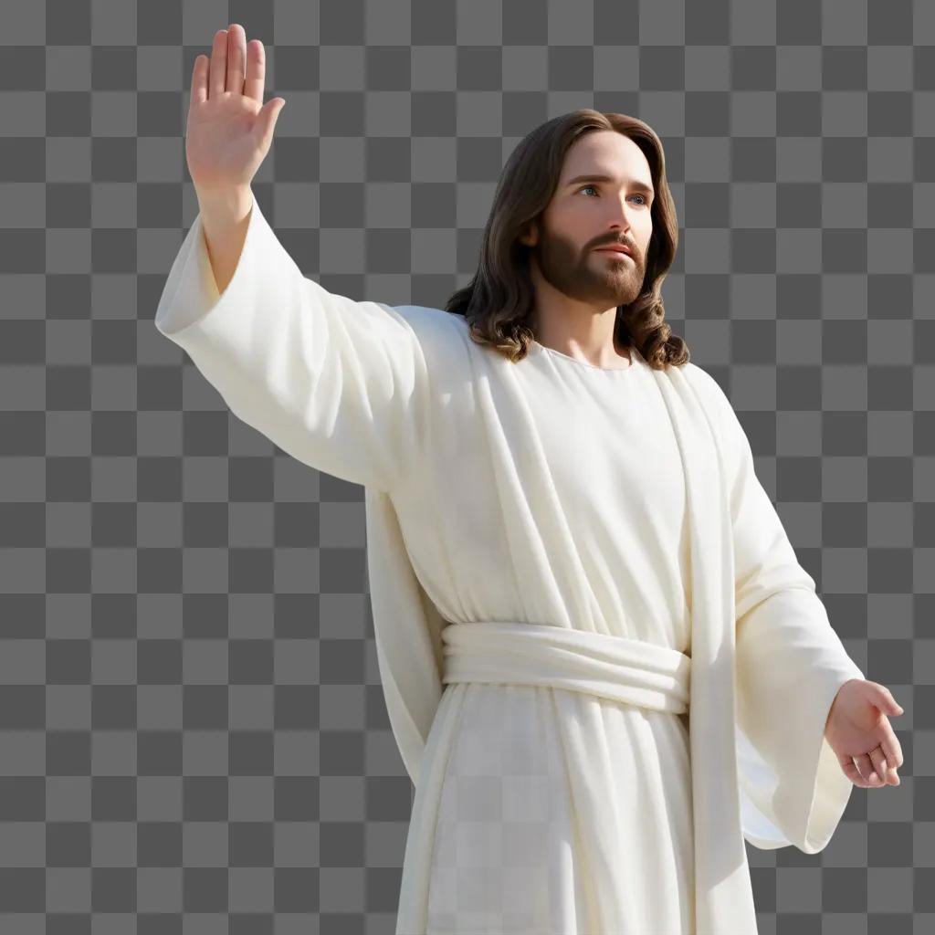 Jesus is shown in a transparent depiction