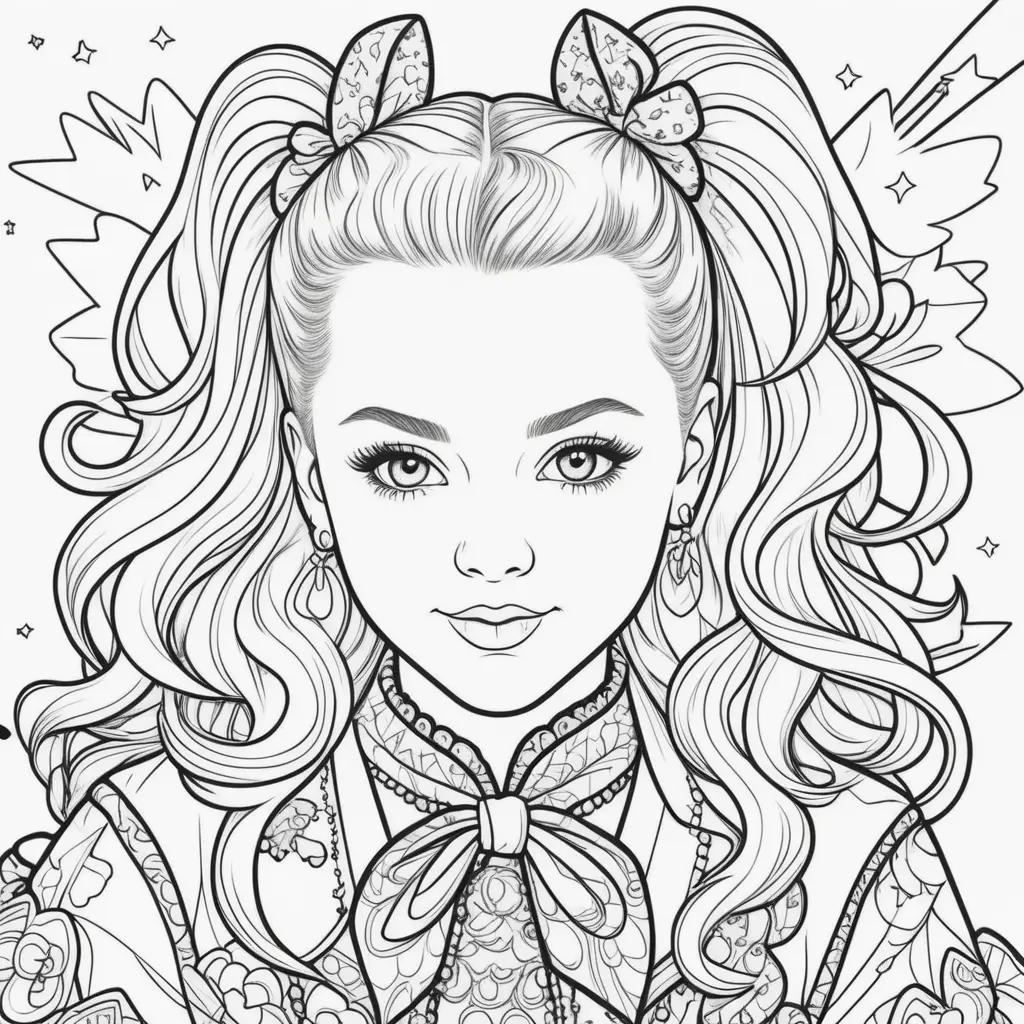 Jojo Siwa Coloring Pages for Adults