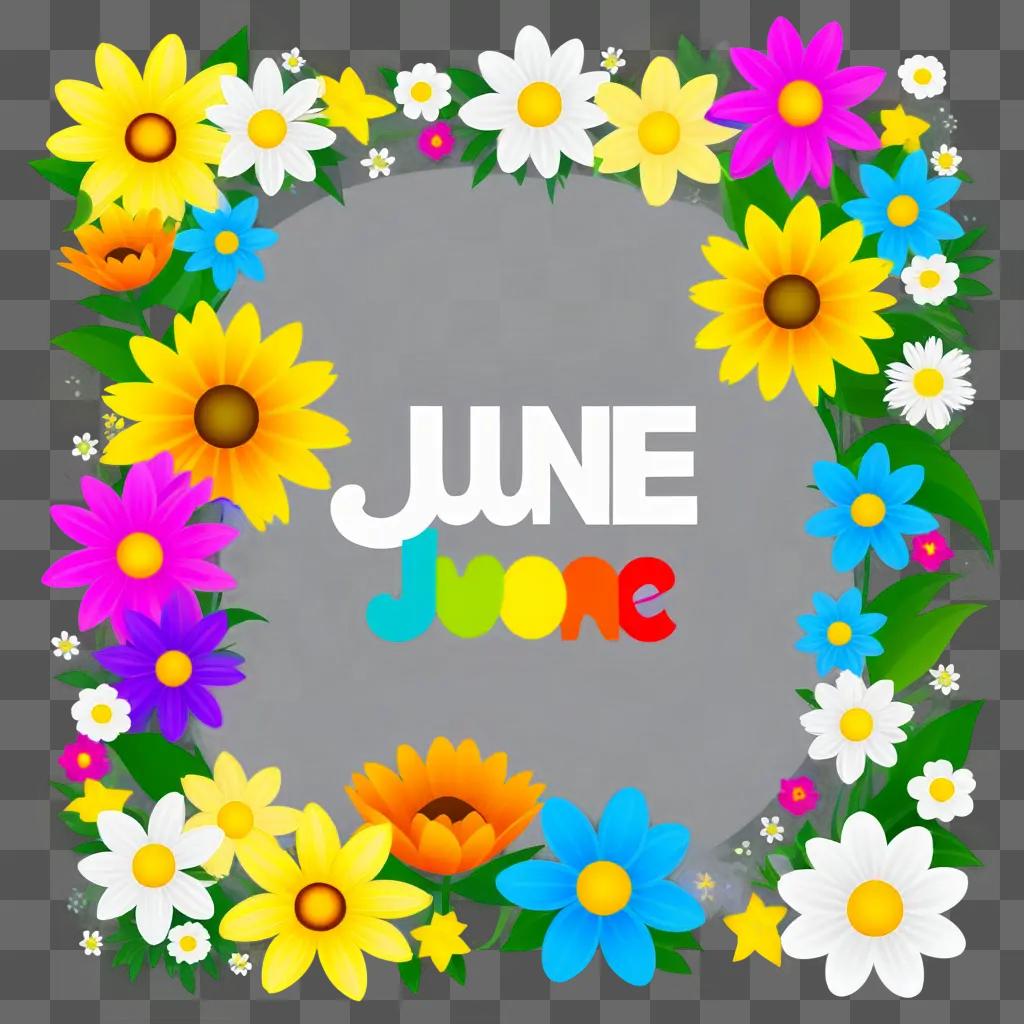 June june clipart flowers