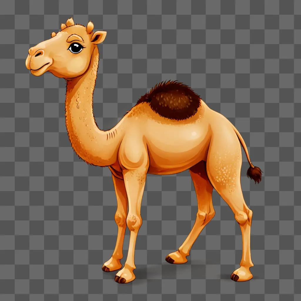 Kawaii cute camel drawing