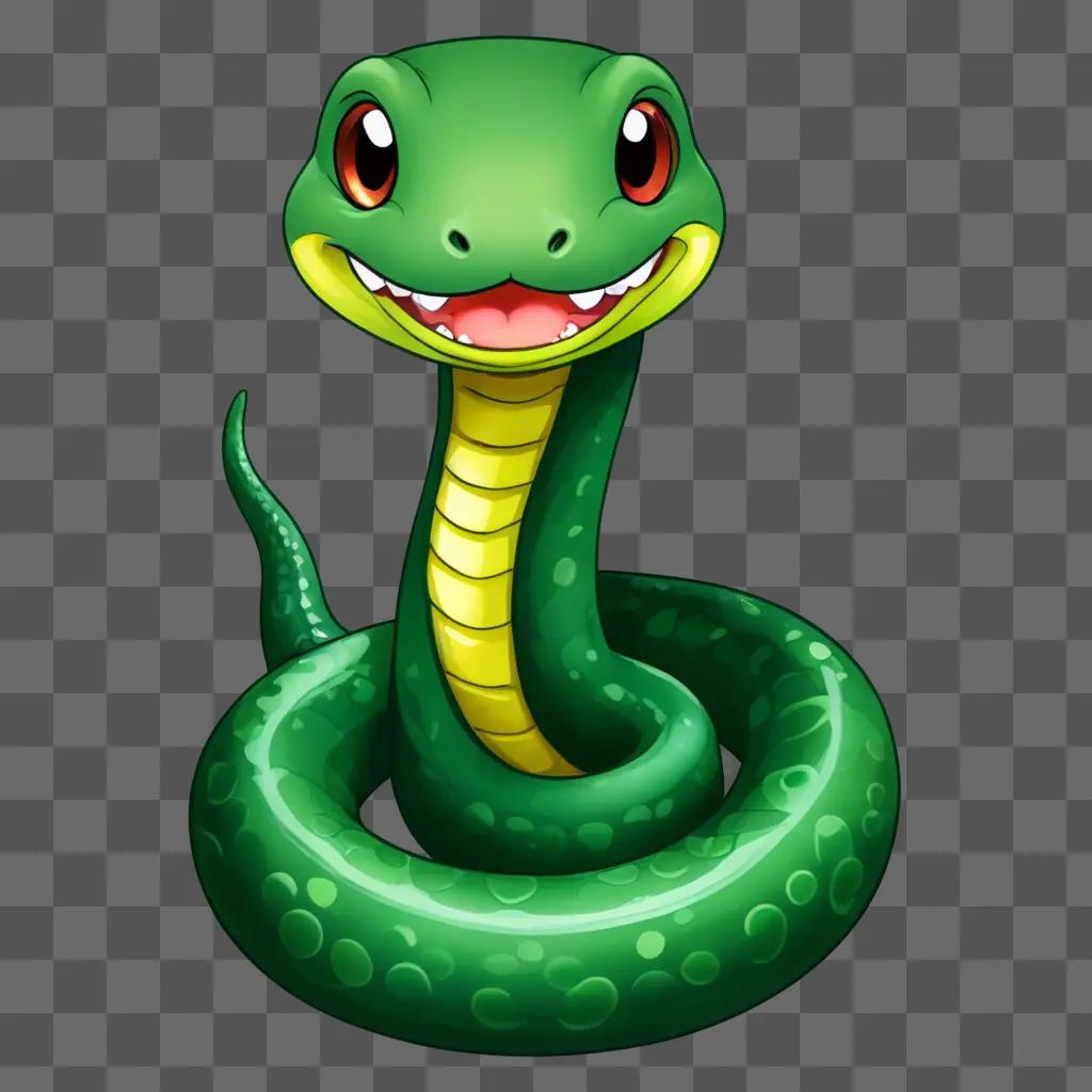 Kawaii cute snake drawing