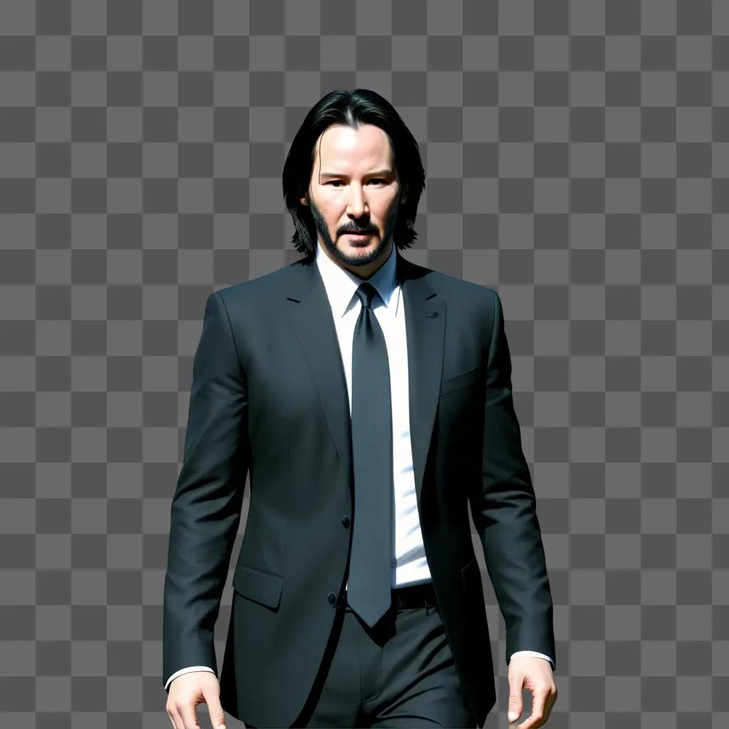 Keanu Reeves in a suit and tie