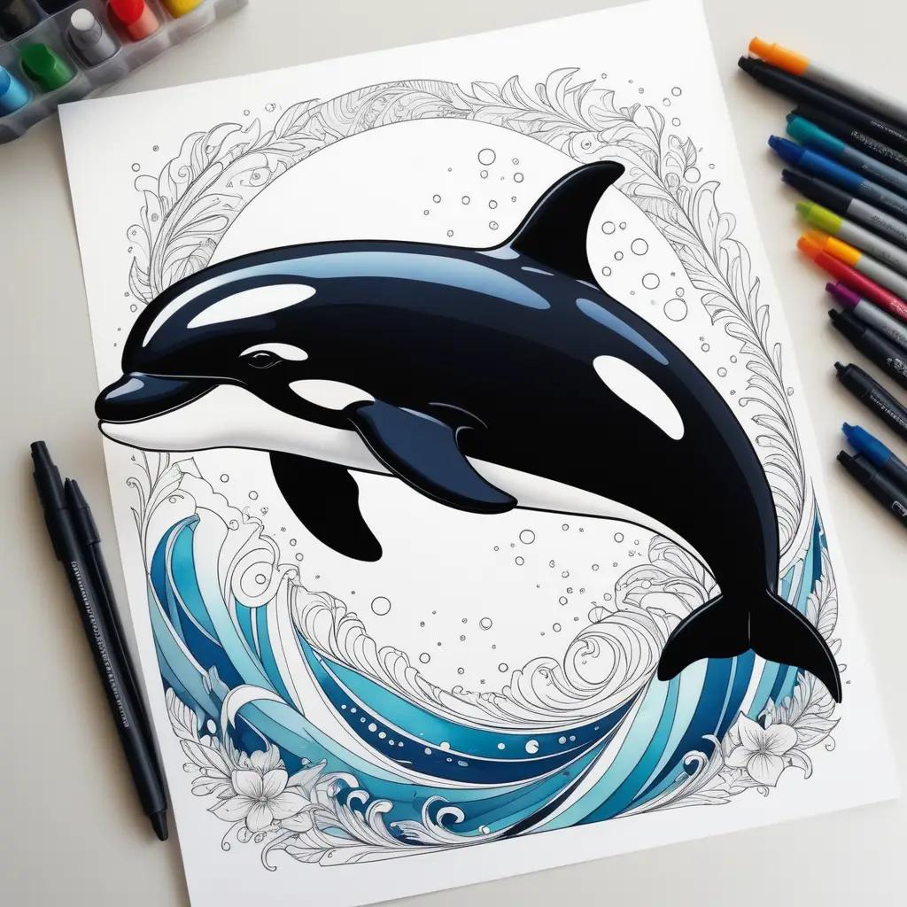 Killer Whale Coloring Page: A fun way to color in