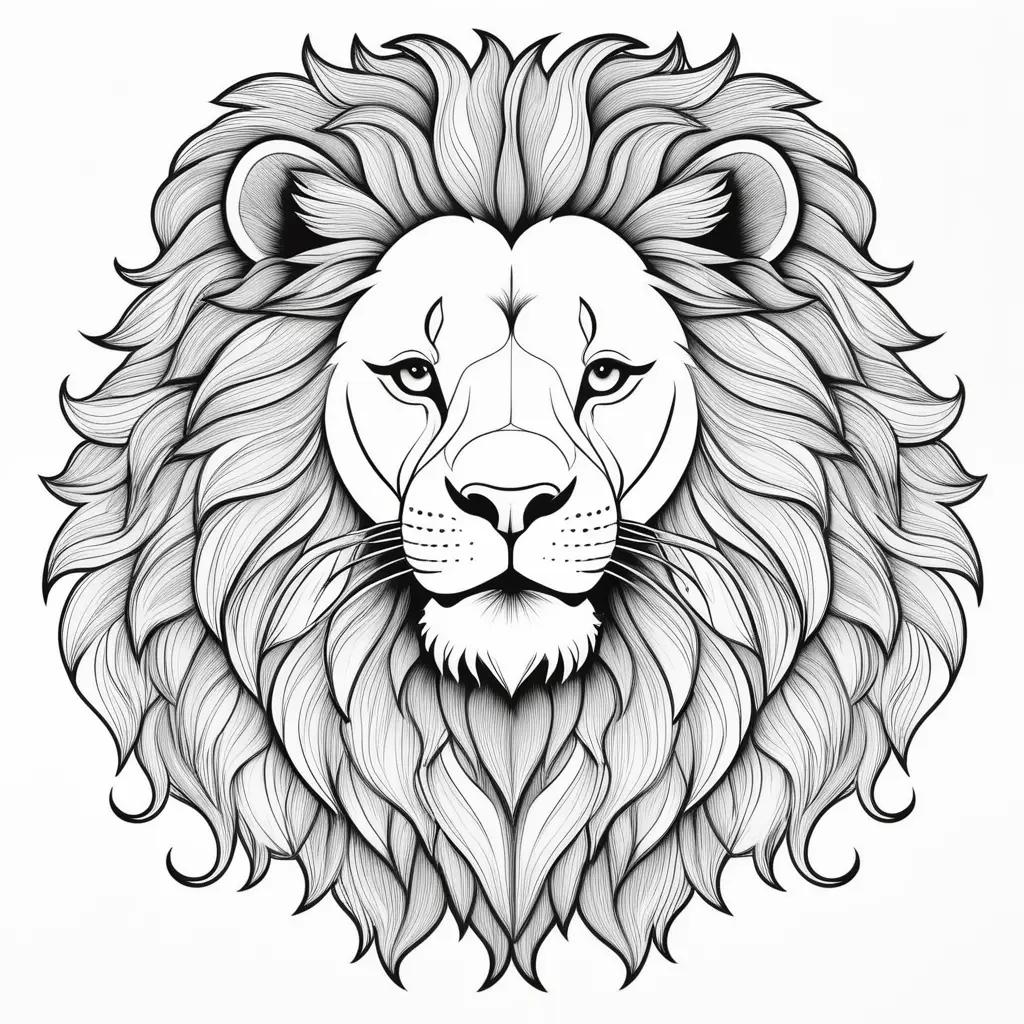 King of the Jungle - Coloring Page of a Lion