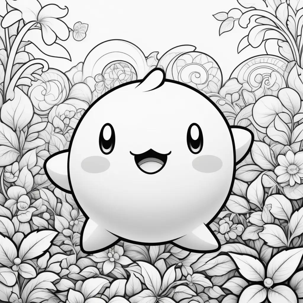 Kirby coloring pages in black and white